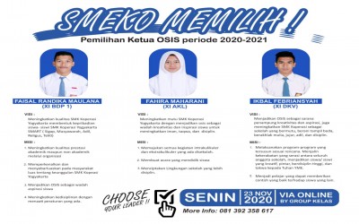 Pemilihan Ketua OSIS SMK Koperasi Yogyakarta Periode 2020/2021